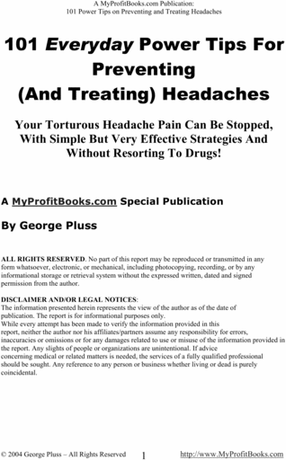 Product picture 101 Everyday Tips For Preventing (And Treating) Headaches