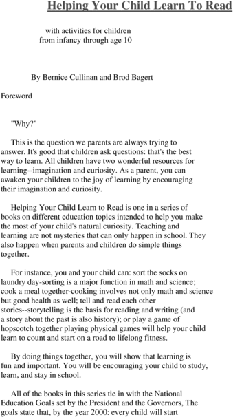 Product picture Helping Your Child Learn to Read